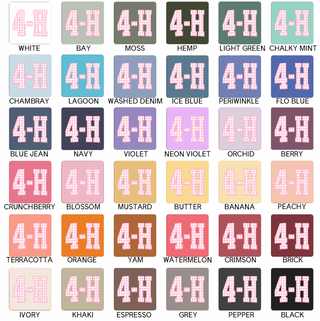 Pink Checker 4-H– Comfort Colors T-Shirt