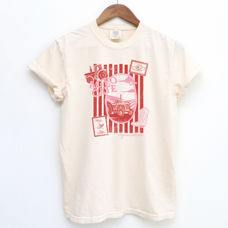 Striped Agriculture Pink and Red– Comfort Colors T-Shirt