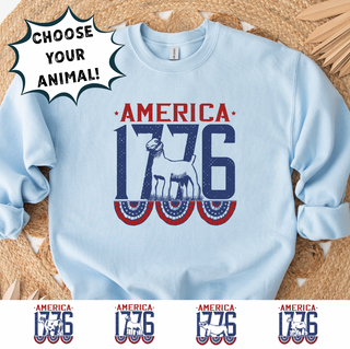 1776 Animals-CHOOSE YOUR ANIMAL– Crewneck