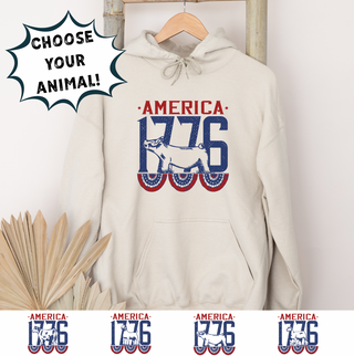 1776 Animals-CHOOSE YOUR ANIMAL– Hoodie
