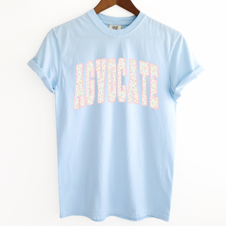Varsity Floral Agvocate Pink– Comfort Colors T-Shirt