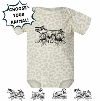 Flower Power-CHOOSE YOUR ANIMAL- Infant/Toddler/Youth