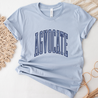 Blue Plaid Agvocate- Bella Canvas T-Shirt