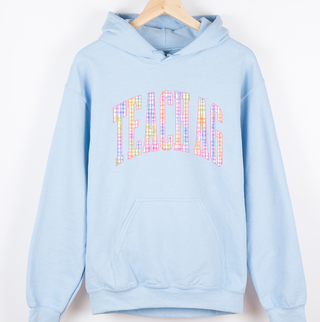 Colorful Plaid Teach Ag– Hoodie