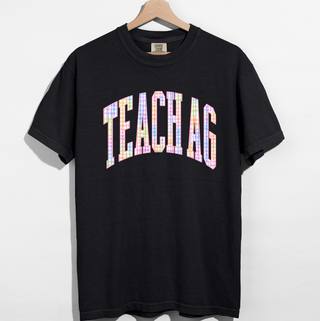 Colorful Plaid Teach Ag– Comfort Colors T-Shirt