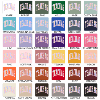 Colorful Plaid Teach Ag- Bella Canvas T-Shirt