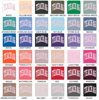 Colorful Plaid Teach Ag– Crewneck