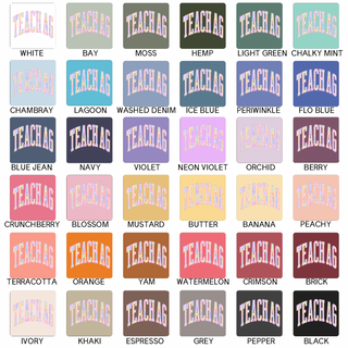 Colorful Plaid Teach Ag– Comfort Colors T-Shirt