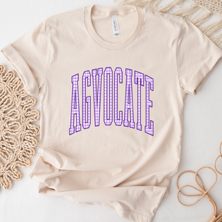 Purple Plaid Agvocate- Bella Canvas T-Shirt