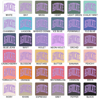 Purple Plaid Agvocate– Comfort Colors T-Shirt