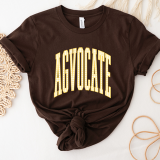 Yellow Plaid Agvocate- Bella Canvas T-Shirt