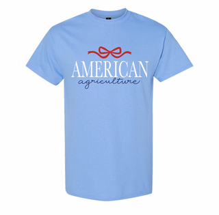 RTS Sale Tee - American Agriculture Bow - Carolina Blue