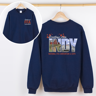 Greetings From Indy– Crewneck - Front & Back!