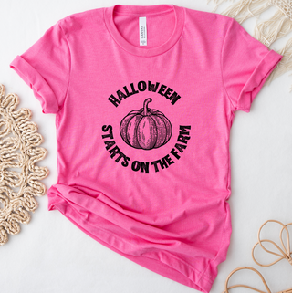 Halloween Starts On The Farm– Bella Canvas T-Shirt