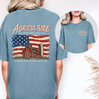AAO Flag American Tradition– Comfort Colors T-Shirt - Front & Back