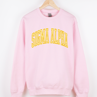 Yellow Plaid Sigma Alpha– Crewneck