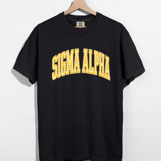 Yellow Plaid Sigma Alpha– Comfort Colors T-Shirt