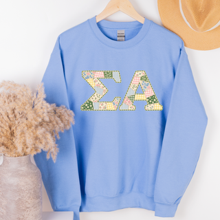 Quilted Sigma Alpha– Crewneck