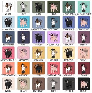Floral Witch Animals-CHOOSE YOUR ANIMAL– Comfort Colors T-Shirt