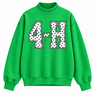 PREORDER!!! - Polka Dot 4-H | Kelly| Mock Neck - **Starts Shipping 11/30**