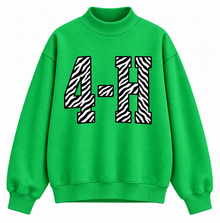 PREORDER!!! - Zebra 4-H | Kelly| Mock Neck - **Starts Shipping 11/30**