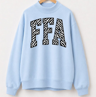 PREORDER!!! - FFA ZEBRA | Light Blue | Mock Neck - **Starts Shipping 11/15**