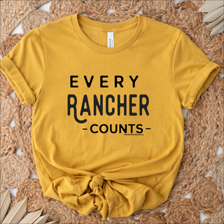 Every Rancher Counts Black Ink  - Bella Canvas T-Shirt