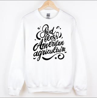 God Bless American Agriculture Black Ink – Crewneck