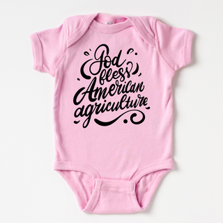 God Bless American Agriculture Black Ink - Infant/Toddler/Youth