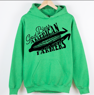 God Bless American Farmers Black Ink – Hoodie