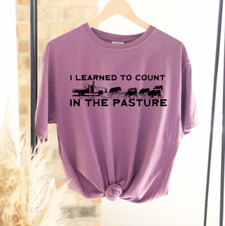 I Learned To Count in the Pasture - Comfort Colors T-Shirt