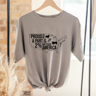 Proud To Be Apart Of The 2% That Feeds America – Comfort Colors T-Shirt
