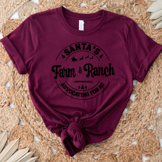 Santa's Farm And Ranch Black INK  – Bella Canvas T-Shirt