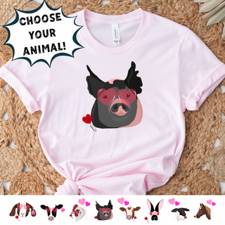 LOVESTRUCK ANIMALS - CHOOSE YOUR ANIMAL - Bella Canvas T-Shirt