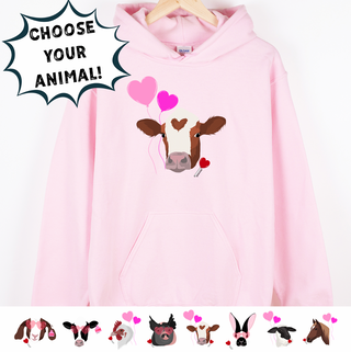 LOVE STRUCK ANIMALS - CHOOSE YOUR ANIMAL – Hoodie