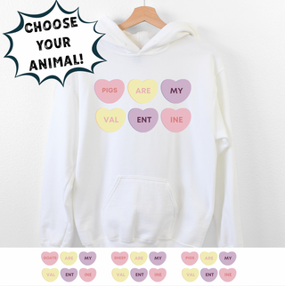 CANDY HEARTS - CHOOSE YOUR ANIMAL – Hoodie