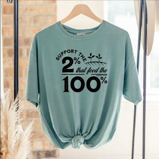 Support the 2% Black Ink – Comfort Colors T-Shirt