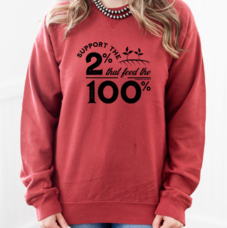 Support the 2% Black Ink – Crewneck