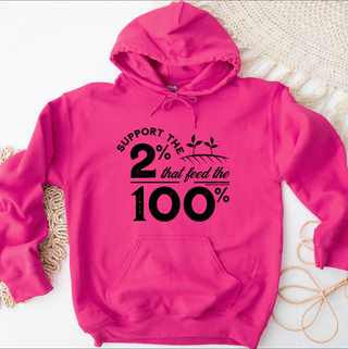 Support the 2% Black Ink – Hoodie