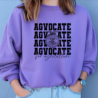 Emblem Black Agvocate For Agriculture – Crewneck