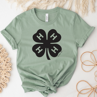 4-H Clover Black – Bella Canvas T-Shirt