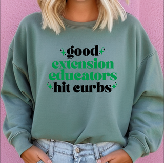 Extension Educators hit Curbs - Green – Crewneck