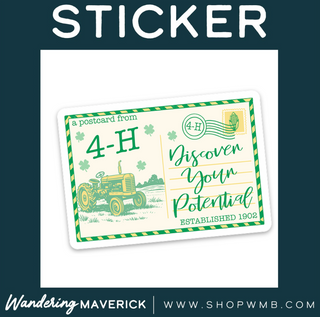 DISCOVER YOUR POTENTIAL 4-H -  Vinyl Sticker