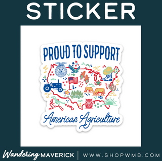 Proud To Support American Agriculture FFA USA -  Vinyl Sticker