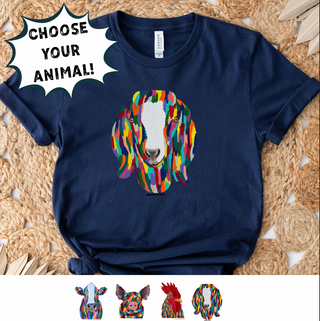Rainbow Animals - Choose Your Animal - Bella Canvas T-Shirt