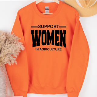Support Women In Agriculture - Black Ink Varsity – Crewneck