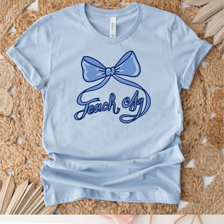 Teach Ag Bow - Blue 2-color – Bella Canvas T-Shirt