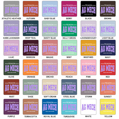 Teach Ag Mech Build The Future Purple Ink T-Shirt (XS-4XL) - Multiple Colors!