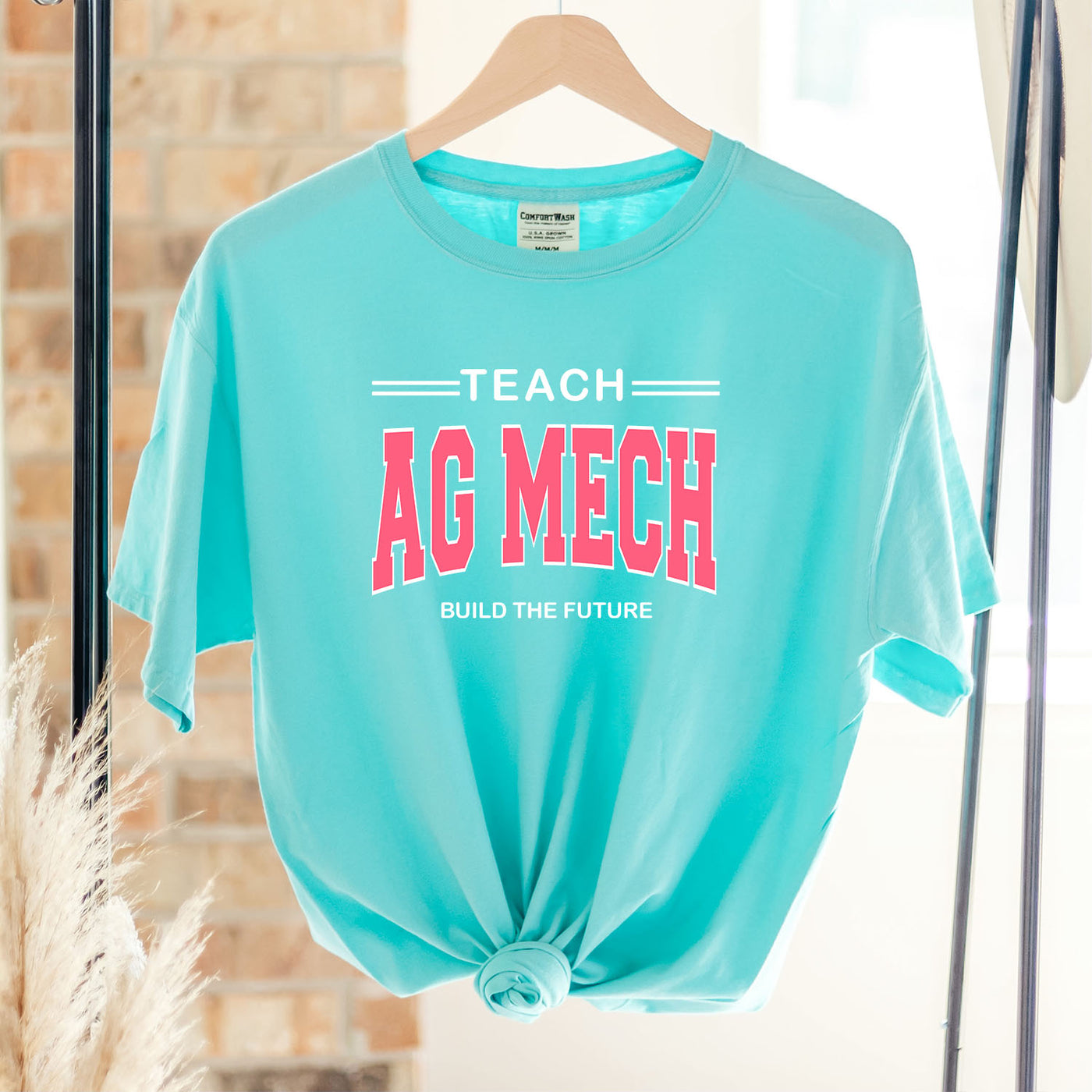 Teach Ag Mech Build The Future Pink Ink ComfortWash/ComfortColor T-Shirt (S-4XL) - Multiple Colors!