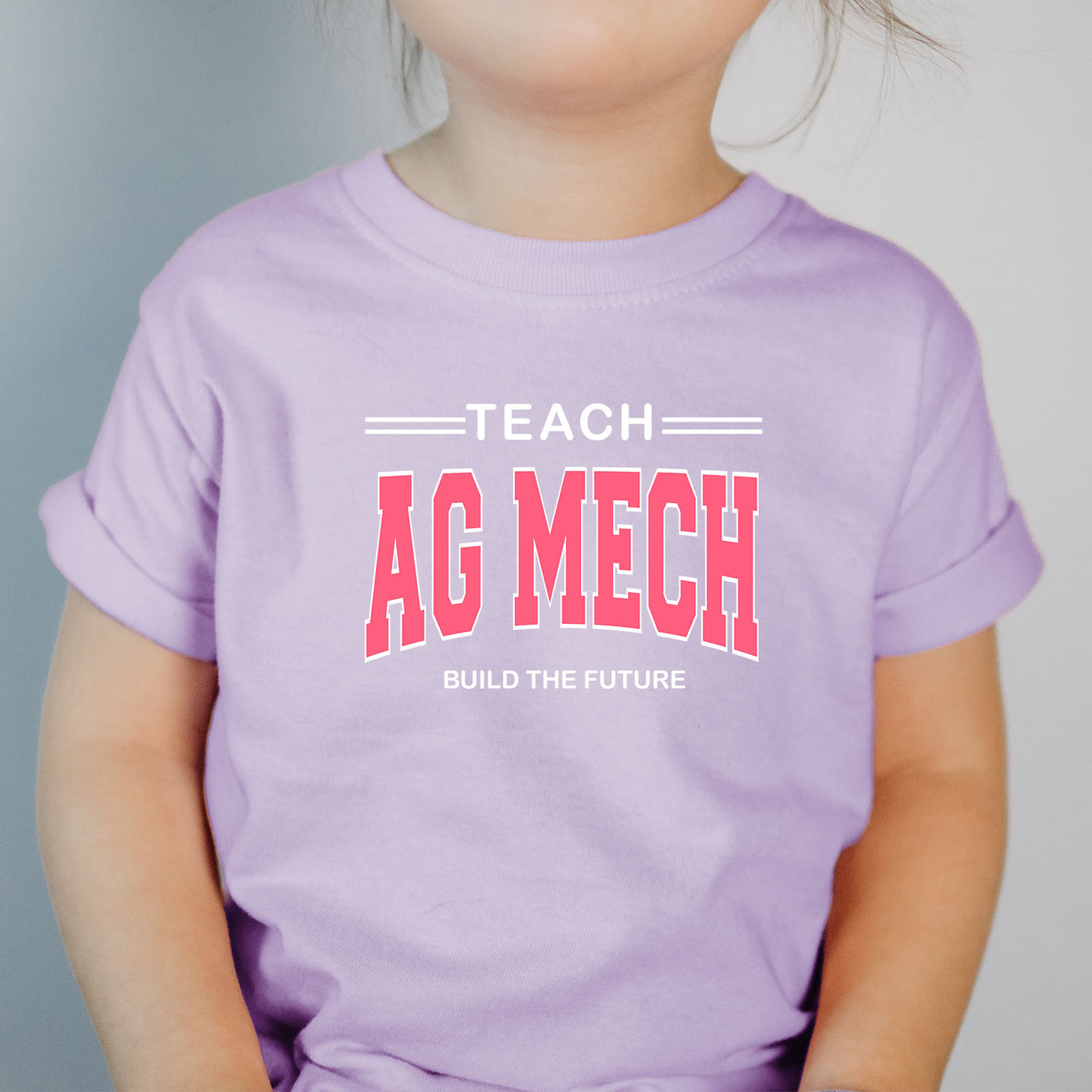 Teach Ag Mech Build The Future Pink Ink One Piece/T-Shirt (Newborn - Youth XL) - Multiple Colors!